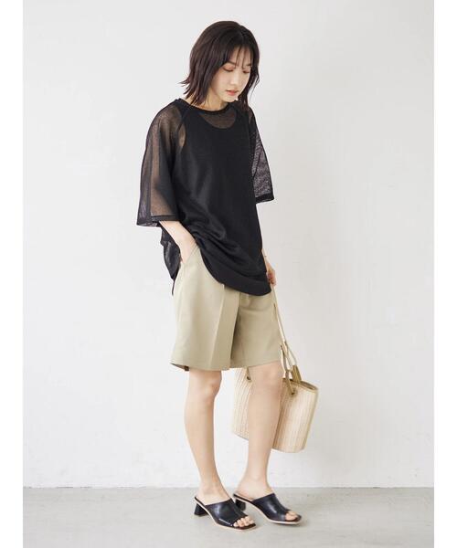 Green　Parks（グリーンパークス）の「・ELENCARE DUE ハーフパンツ（その他パンツ・レディース・ブラック/ライトカーキ・FREE）」の10枚目の写真