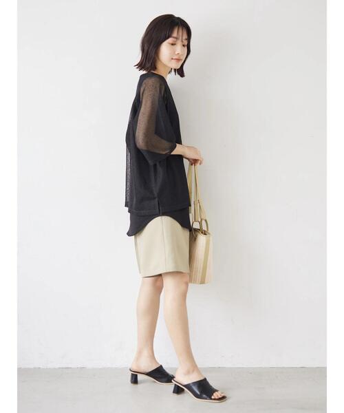 Green　Parks（グリーンパークス）の「・ELENCARE DUE ハーフパンツ（その他パンツ・レディース・ブラック/ライトカーキ・FREE）」の11枚目の写真