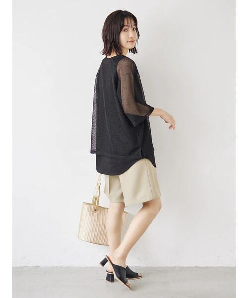 Green　Parks（グリーンパークス）の「・ELENCARE DUE ハーフパンツ（その他パンツ・レディース・ブラック/ライトカーキ・FREE）」の12枚目の写真