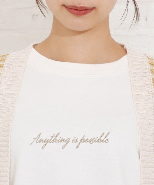 SHOO・LA・RUE（シューラルー）の「◆リネンライクざっくりリリヤーンカーディガン（カーディガン/ボレロ・レディース・ライトブルー/オフホワイト/ピンク/サンドベージュ/ホワイト系5/ライトグリーン系2/イエロー系2・00）」の11枚目の写真