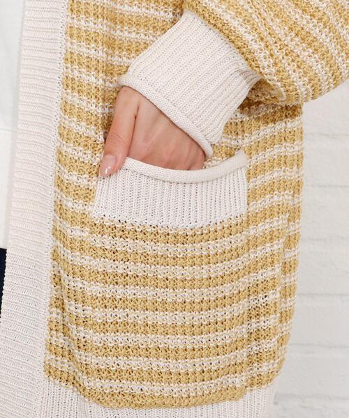 SHOO・LA・RUE（シューラルー）の「◆リネンライクざっくりリリヤーンカーディガン（カーディガン/ボレロ・レディース・ライトブルー/オフホワイト/ピンク/サンドベージュ/ホワイト系5/ライトグリーン系2/イエロー系2・00）」の13枚目の写真