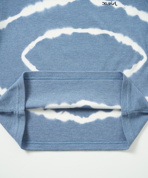 X-girl(エックスガール)の「CIRCLE TIE-DYE S/S BABY TEE(Tシャツ/カットソー・レディース・ネイビー/ベージュ・M/S)」の16枚目の写真