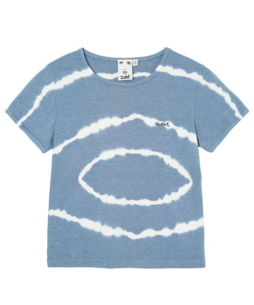 X-girl(エックスガール)の「CIRCLE TIE-DYE S/S BABY TEE(Tシャツ/カットソー・レディース・ネイビー/ベージュ・M/S)」の10枚目の写真