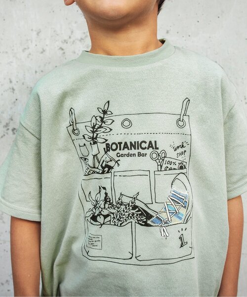 BREEZE（ブリーズ）の「2色2柄ガーデニングTシャツ（Tシャツ/カットソー・キッズ・ミント/チャコール・120/80/110/140/100/90/130）」の5枚目の写真