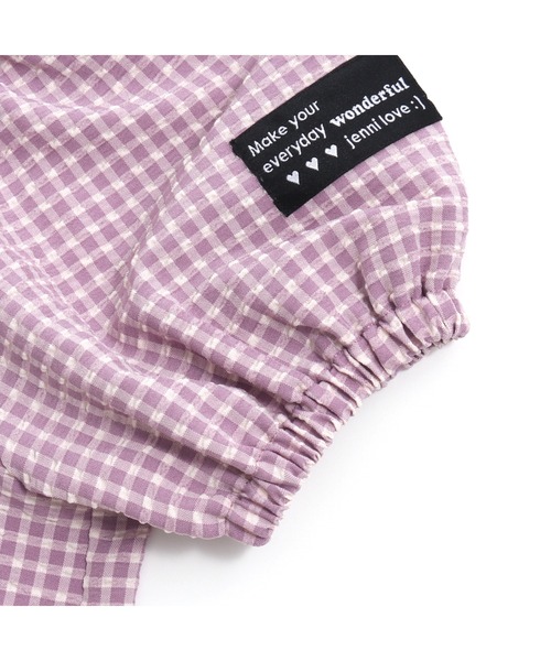 JENNI love（ジェニィラブ）の「チェックWシャーリングブラウス（シャツ/ブラウス・キッズ・イエロー/サックスブルー/ラベンダー・130cm/140cm/150cm/160cm）」の12枚目の写真