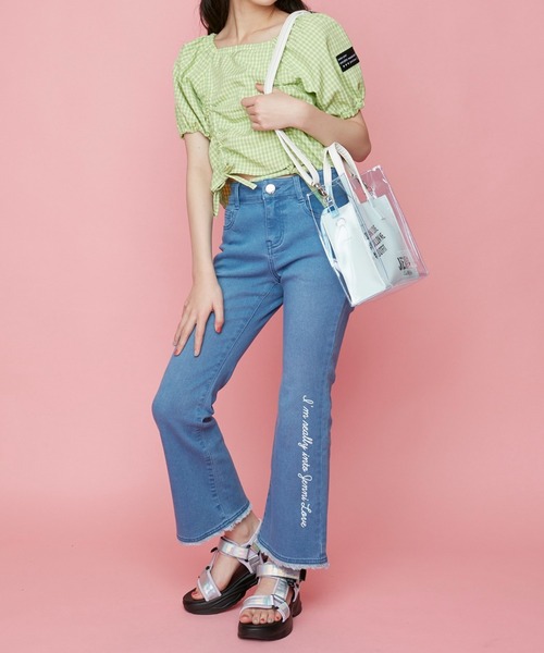 JENNI love（ジェニィラブ）の「チェックWシャーリングブラウス（シャツ/ブラウス・キッズ・イエロー/サックスブルー/ラベンダー・130cm/140cm/150cm/160cm）」の18枚目の写真