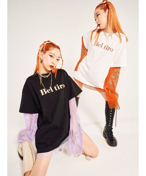 FILA（フィラ）の「FILA Tシャツ【コラボ】（Tシャツ/カットソー・レディース・ブラック/オフホワイト/ブルー・MEDIUM）」の8枚目の写真