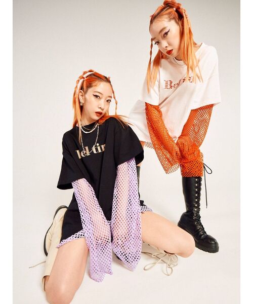 FILA（フィラ）の「FILA Tシャツ【コラボ】（Tシャツ/カットソー・レディース・ブラック/オフホワイト/ブルー・MEDIUM）」の9枚目の写真