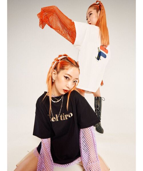 FILA（フィラ）の「FILA Tシャツ【コラボ】（Tシャツ/カットソー・レディース・ブラック/オフホワイト/ブルー・MEDIUM）」の12枚目の写真