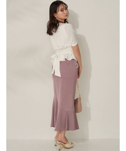 RESEXXY（リゼクシー）の「フロントボタンバックリボントップス（シャツ/ブラウス・レディース・ブラック/ブルー/ホワイト/ブラウン・FREE）」の5枚目の写真