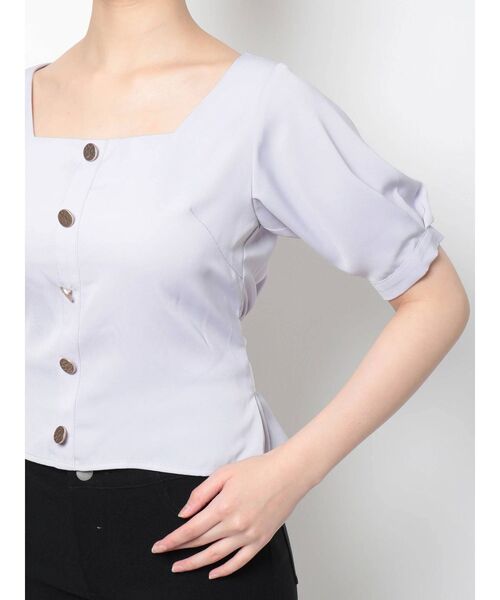 RESEXXY（リゼクシー）の「フロントボタンバックリボントップス（シャツ/ブラウス・レディース・ブラック/ブルー/ホワイト/ブラウン・FREE）」の21枚目の写真