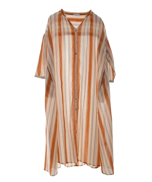 earth music&ecology(アースミュージックアンドエコロジー)の「マルチストライプシャツワンピース(シャツワンピース・レディース・サックスブルー/チャコールグレー/アイボリー・FREE)」の19枚目の写真