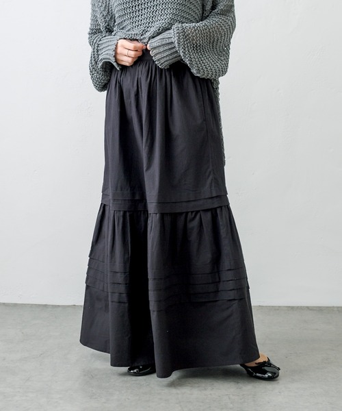 PUAL CE CIN（ピュアルセシン）の「インドポプリンステッチスカート（スカート・レディース・ホワイト/ブラック/ブルー/ピンク・FREE）」の3枚目の写真