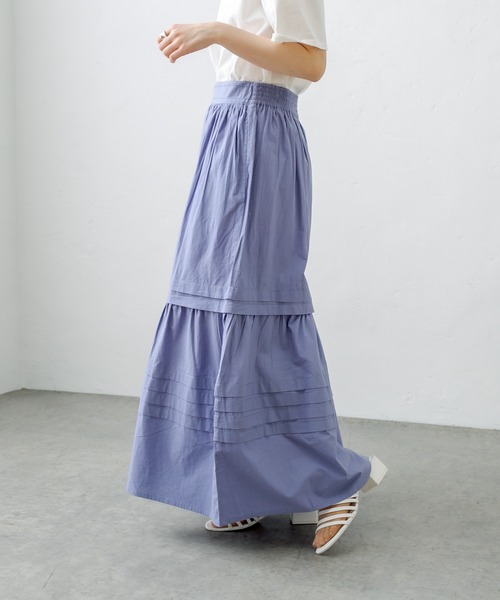 PUAL CE CIN（ピュアルセシン）の「インドポプリンステッチスカート（スカート・レディース・ホワイト/ブラック/ブルー/ピンク・FREE）」の19枚目の写真