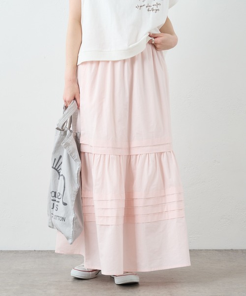 PUAL CE CIN（ピュアルセシン）の「インドポプリンステッチスカート（スカート・レディース・ホワイト/ブラック/ブルー/ピンク・FREE）」の14枚目の写真
