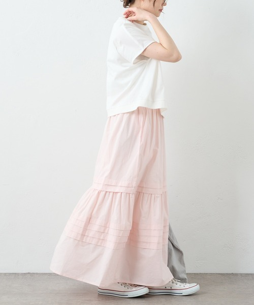 PUAL CE CIN（ピュアルセシン）の「インドポプリンステッチスカート（スカート・レディース・ホワイト/ブラック/ブルー/ピンク・FREE）」の16枚目の写真