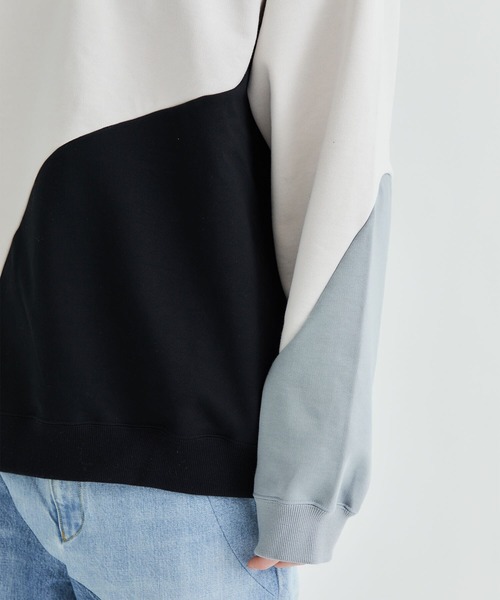 soe（ソーイ）の「STUDIOUS別注 SWEAT WITH PRE（スウェット・メンズ・オフホワイト/ライトベージュ・3/2）」の5枚目の写真