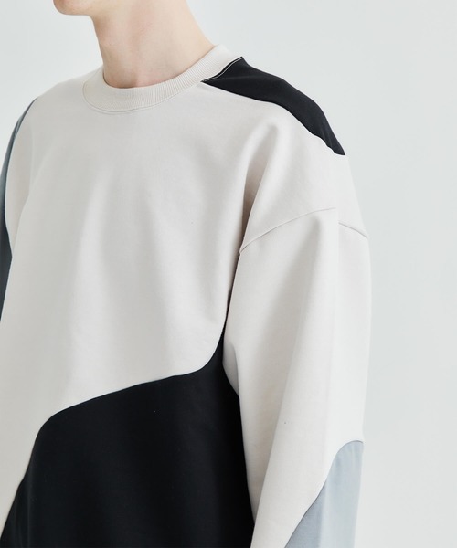 soe（ソーイ）の「STUDIOUS別注 SWEAT WITH PRE（スウェット・メンズ・オフホワイト/ライトベージュ・3/2）」の6枚目の写真