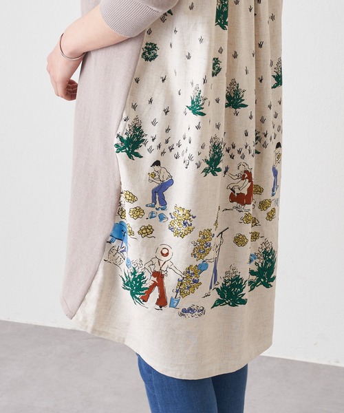 BEARDSLEY（ビアズリー）の「ガーデンプリントニット（ニット/セーター・レディース・ベージュ/ブルー・FREE）」の7枚目の写真