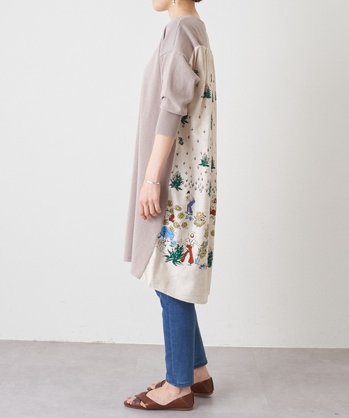 BEARDSLEY（ビアズリー）の「ガーデンプリントニット（ニット/セーター・レディース・ベージュ/ブルー・FREE）」の22枚目の写真