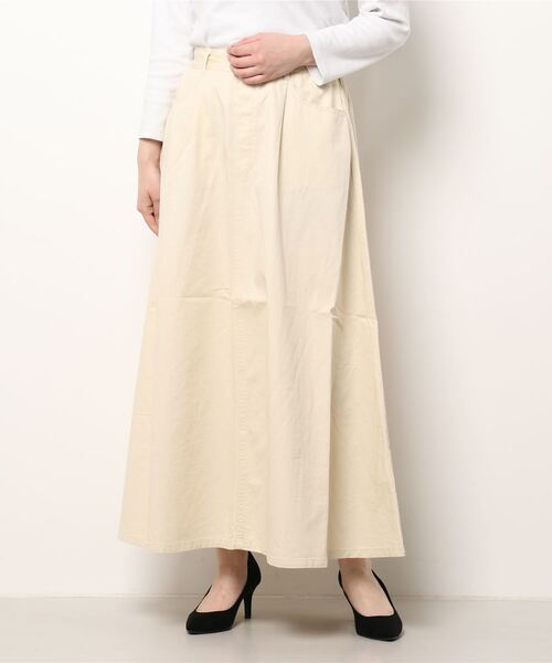Samansa Mos2（サマンサ モスモス）の「ツイルトラペーズスカート（スカート・レディース・ベージュ/キナリ・ﾌﾘ-）」の6枚目の写真