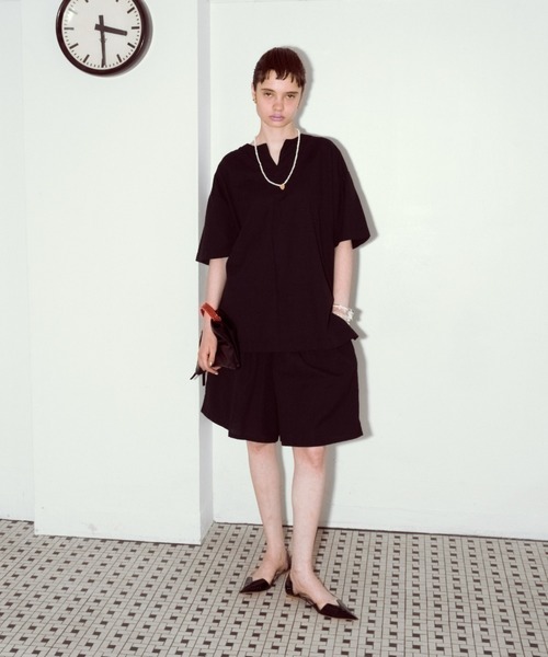 manana suerte(マニャーナスエルテ)の「コットンリネン ショートパンツ(その他パンツ・レディース・ブラック/グリーン/グレー・FREE)」の4枚目の写真