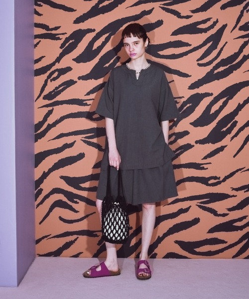 manana suerte(マニャーナスエルテ)の「コットンリネン ショートパンツ(その他パンツ・レディース・ブラック/グリーン/グレー・FREE)」の7枚目の写真