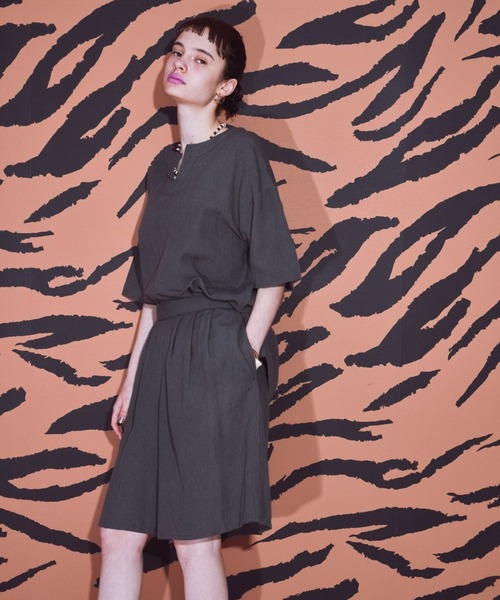 manana suerte(マニャーナスエルテ)の「コットンリネン ショートパンツ(その他パンツ・レディース・ブラック/グリーン/グレー・FREE)」の8枚目の写真