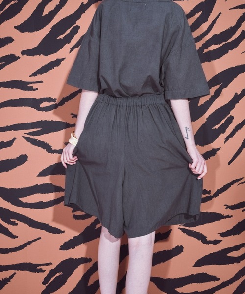 manana suerte(マニャーナスエルテ)の「コットンリネン ショートパンツ(その他パンツ・レディース・ブラック/グリーン/グレー・FREE)」の9枚目の写真