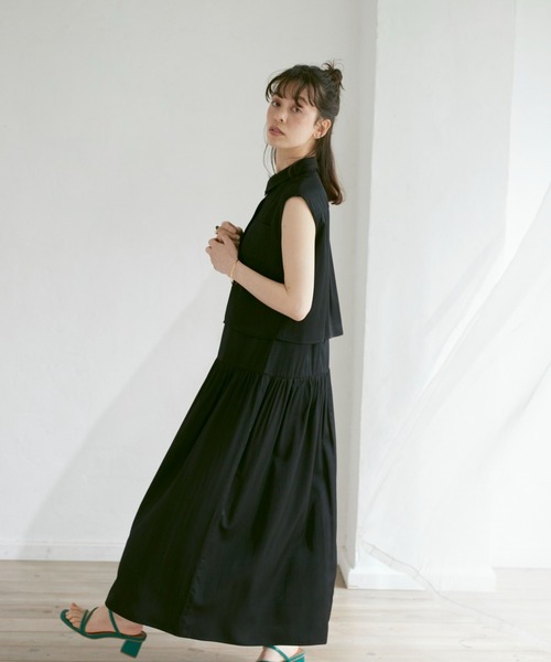 INED CLARO（イネドクラロ）の「シャツワンピース（ワンピース・レディース・ブラック/ブラウン・フリー）」の5枚目の写真