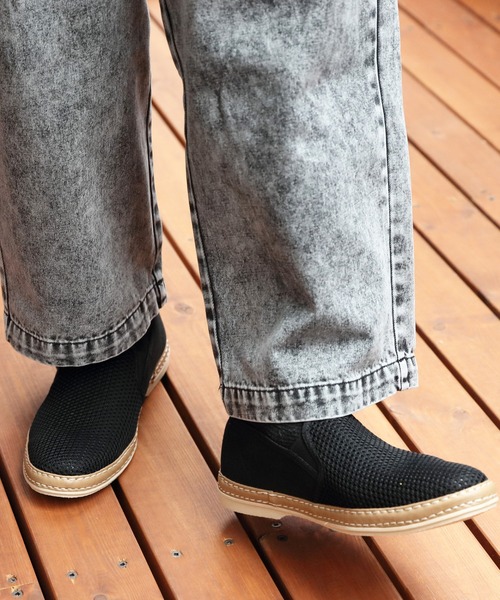 ８(eight)（エイト）の「メッシュスリッポン（スリッポン・メンズ・ブラック/ネイビー/ブラック×ホワイト/ホワイト・25.0cm/26.5cm/27.0cm/26.0cm/28.0cm/25.5cm）」の3枚目の写真