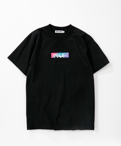 MILKFED.（ミルクフェド）の「MILKFED. × MANASTASH /ミルクフェド×マナスタッシュ　MOUNTAIN COLOR LOGO T-SHIRT マウンテンカラーロゴTシャツ（Tシャツ/カットソー・レディース・ホワイト/ブラック・MEDIUM/X-LARGE/LARGE）」の7枚目の写真
