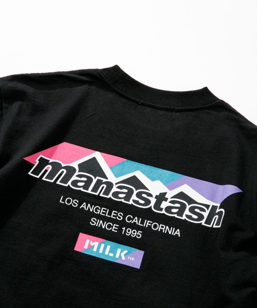 MILKFED.（ミルクフェド）の「MILKFED. × MANASTASH /ミルクフェド×マナスタッシュ　MOUNTAIN COLOR LOGO T-SHIRT マウンテンカラーロゴTシャツ（Tシャツ/カットソー・レディース・ホワイト/ブラック・MEDIUM/X-LARGE/LARGE）」の9枚目の写真
