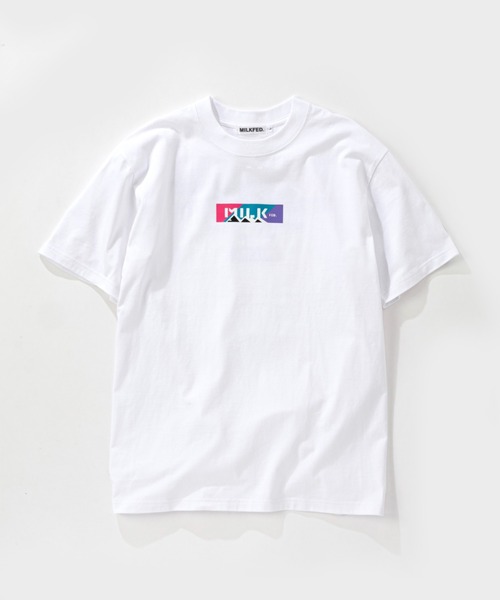 MILKFED.（ミルクフェド）の「MILKFED. × MANASTASH /ミルクフェド×マナスタッシュ　MOUNTAIN COLOR LOGO T-SHIRT マウンテンカラーロゴTシャツ（Tシャツ/カットソー・レディース・ホワイト/ブラック・MEDIUM/X-LARGE/LARGE）」の10枚目の写真