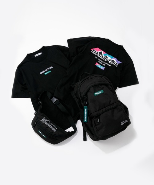 MILKFED.（ミルクフェド）の「MILKFED. × MANASTASH /ミルクフェド×マナスタッシュ　MOUNTAIN COLOR LOGO T-SHIRT マウンテンカラーロゴTシャツ（Tシャツ/カットソー・レディース・ホワイト/ブラック・MEDIUM/X-LARGE/LARGE）」の14枚目の写真