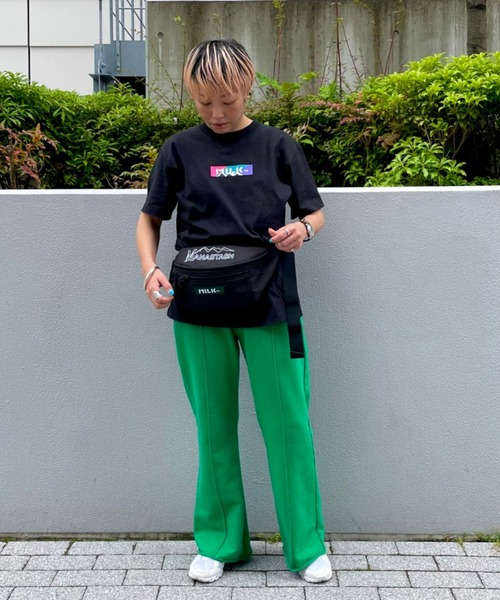 MILKFED.（ミルクフェド）の「MILKFED. × MANASTASH /ミルクフェド×マナスタッシュ　MOUNTAIN COLOR LOGO T-SHIRT マウンテンカラーロゴTシャツ（Tシャツ/カットソー・レディース・ホワイト/ブラック・MEDIUM/X-LARGE/LARGE）」の17枚目の写真