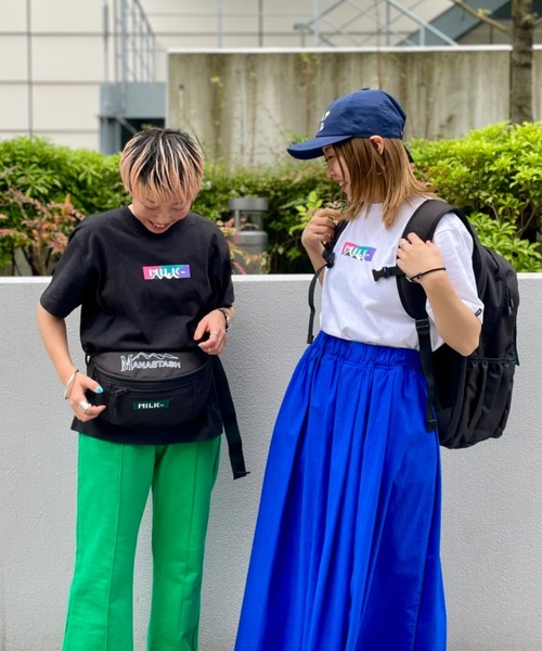 MILKFED.（ミルクフェド）の「MILKFED. × MANASTASH /ミルクフェド×マナスタッシュ　MOUNTAIN COLOR LOGO T-SHIRT マウンテンカラーロゴTシャツ（Tシャツ/カットソー・レディース・ホワイト/ブラック・MEDIUM/X-LARGE/LARGE）」の15枚目の写真