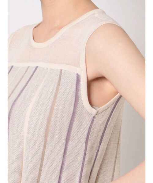 LAGUNAMOON（ラグナムーン）の「ウェーブジャガードニットワンピース（ワンピース・レディース・パープル/イエロー・SMALL/MEDIUM）」の14枚目の写真