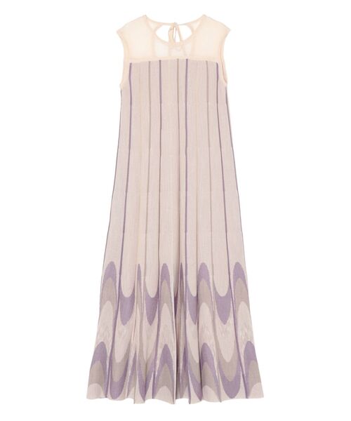 LAGUNAMOON（ラグナムーン）の「ウェーブジャガードニットワンピース（ワンピース・レディース・パープル/イエロー・SMALL/MEDIUM）」の9枚目の写真