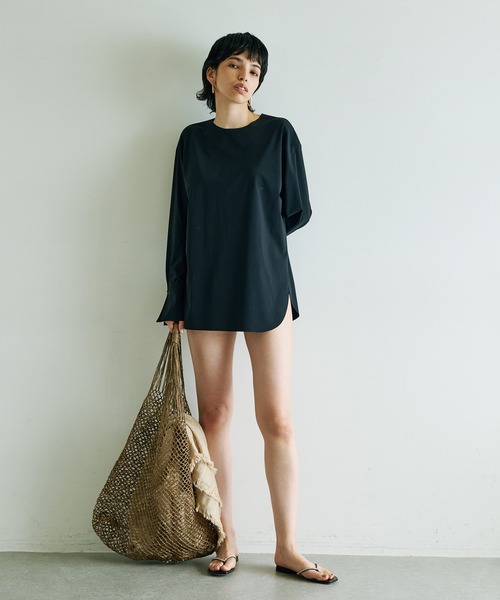 Whim Gazette（ウィムガゼット）の「SWIM ラッシュガード（ラッシュガード・レディース・ブラック/ブラウン・FREE）」の16枚目の写真