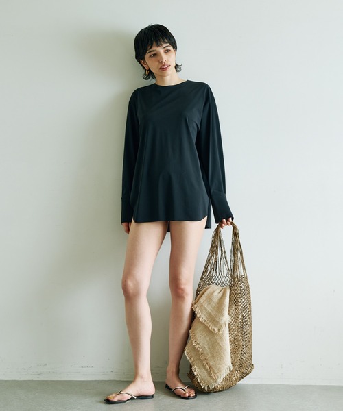 Whim Gazette（ウィムガゼット）の「SWIM ラッシュガード（ラッシュガード・レディース・ブラック/ブラウン・FREE）」の15枚目の写真