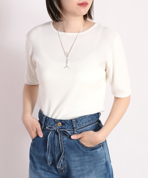 cepo(セポ)の「バックデザインニット 2WAY(ニット/セーター・レディース・ブラック/オフホワイト/ブラック系その他・M)」の1枚目の写真