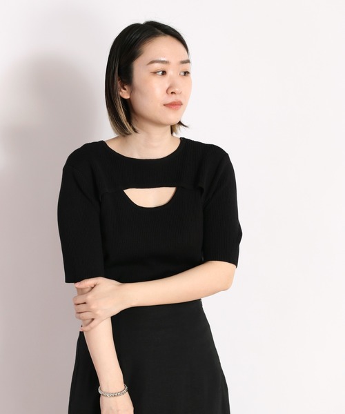 cepo(セポ)の「バックデザインニット 2WAY(ニット/セーター・レディース・ブラック/オフホワイト/ブラック系その他・M)」の20枚目の写真