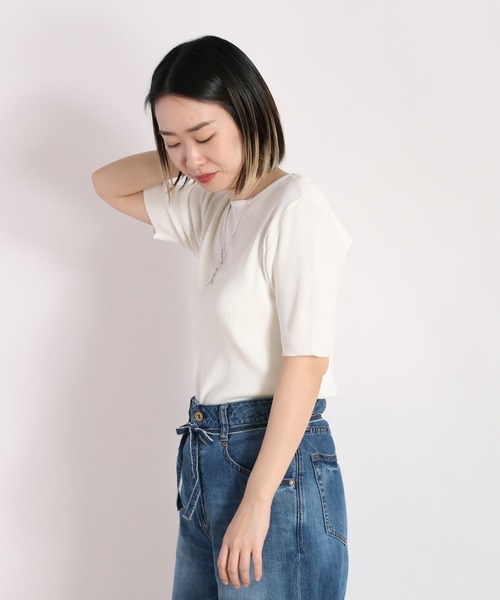 cepo(セポ)の「バックデザインニット 2WAY(ニット/セーター・レディース・ブラック/オフホワイト/ブラック系その他・M)」の14枚目の写真