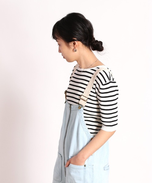 cepo(セポ)の「バックデザインニット 2WAY(ニット/セーター・レディース・ブラック/オフホワイト/ブラック系その他・M)」の5枚目の写真