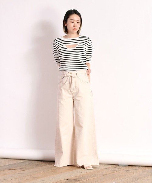 cepo(セポ)の「バックデザインニット 2WAY(ニット/セーター・レディース・ブラック/オフホワイト/ブラック系その他・M)」の12枚目の写真