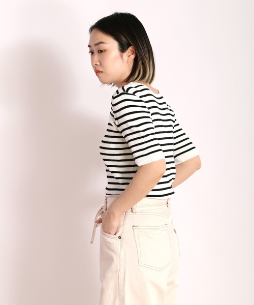 cepo(セポ)の「バックデザインニット 2WAY(ニット/セーター・レディース・ブラック/オフホワイト/ブラック系その他・M)」の10枚目の写真