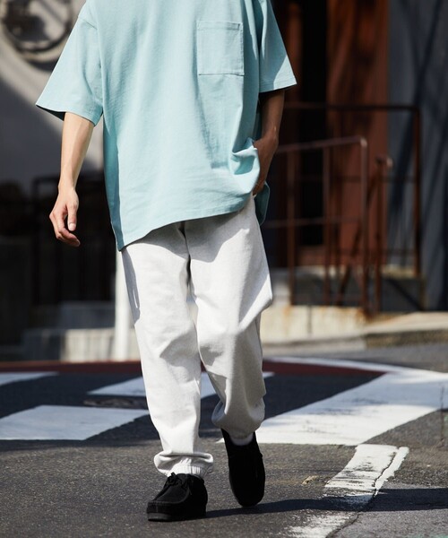 FREAK'S STORE（フリークスストア）の「FREAK'S STORE/フリークスストア ピグメント ライトウェイト スウェットパンツ/天竺素材 ロングパンツ コットンパンツ（スウェットパンツ・メンズ・アッシュグレー/グリーン/スミクロ/グレイッシュベージュ・SMALL/MEDIUM/LARGE）」の2枚目の写真