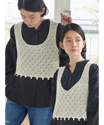 2WAYクロシェニットベスト