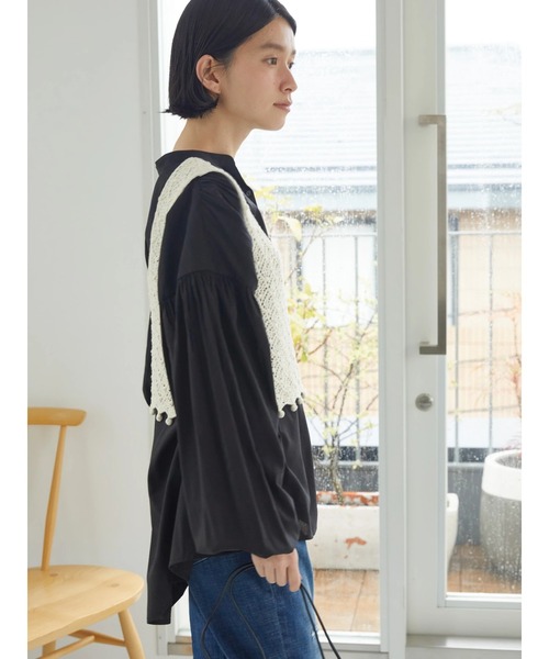 AMERICAN HOLIC（アメリカンホリック）の「2WAYクロシェニットベスト（ベスト・レディース・アイボリー・FREE）」の15枚目の写真